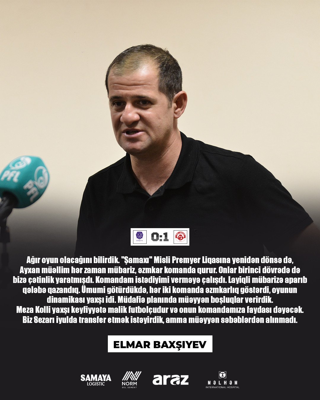 "Müdafiə planında müəyyən boşluqlar verirdik"