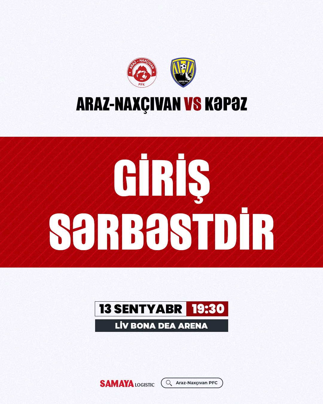 Giriş biletsiz olacaq