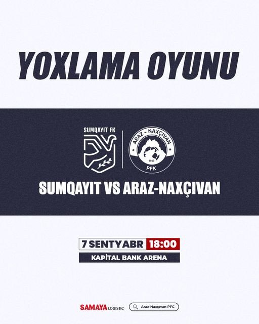“Araz-Naxçıvan” yoxlama oyunu keçirəcək