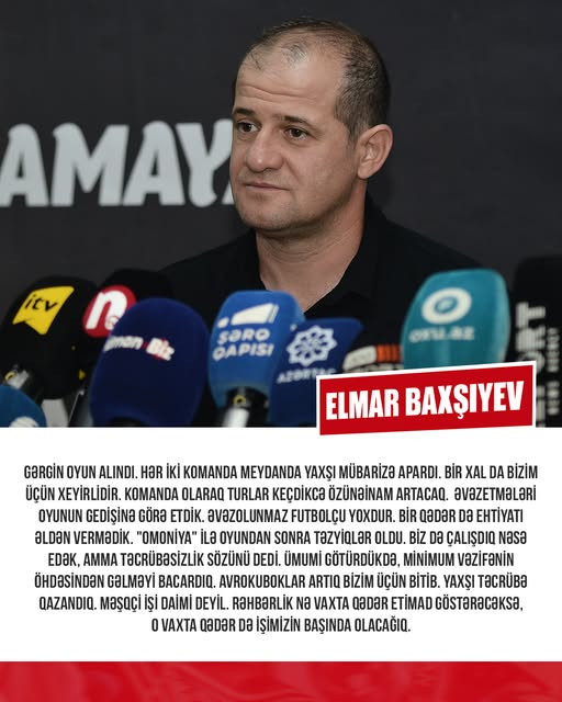 "Əvəzetmələri oyunun gedişinə görə etdik"